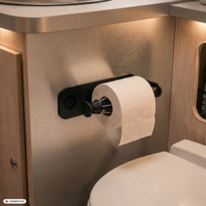 gelmags magnetic Toilett role holder incl, metal strip, black