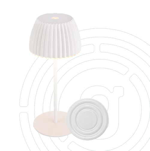 gelmags table light Riffle white 20cm incl. MagUp-Pad S Ø 7,0 cm white - Image 2